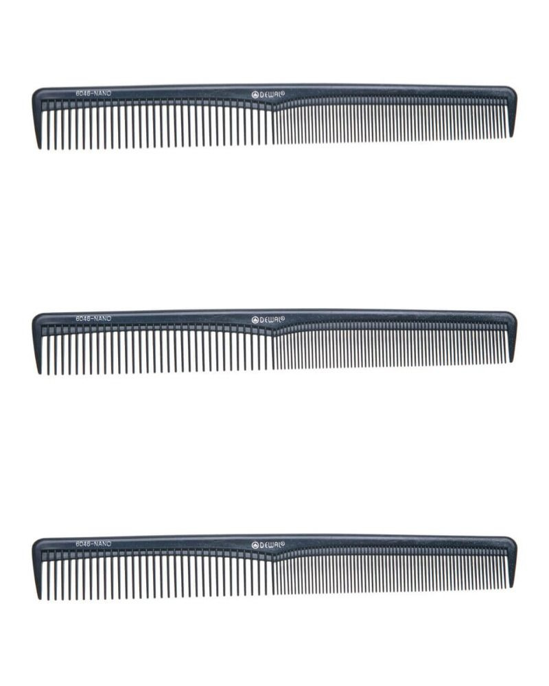 Dewal Расческа рабочая NANO комбинированная, 18,5 см, 3 шт - купить с ...