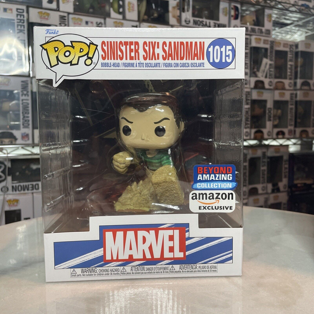 Фигурка Funko Pop! Spider-Man: Sandman Sinister Six Deluxe (Стикер Amazon (Фанко Поп Песочный Человек #1