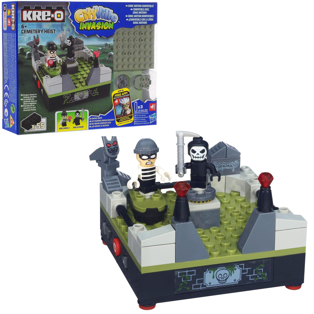 Конструктор KRE-O CityVille Invasion Ограбление кладбища 55 деталей Hasbro  - купить с доставкой по выгодным ценам в интернет-магазине OZON (1361706419)