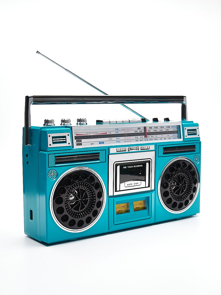 Магнитола HS8922_хром_бирюзовый с AM, FM-радио - купить по доступной ...