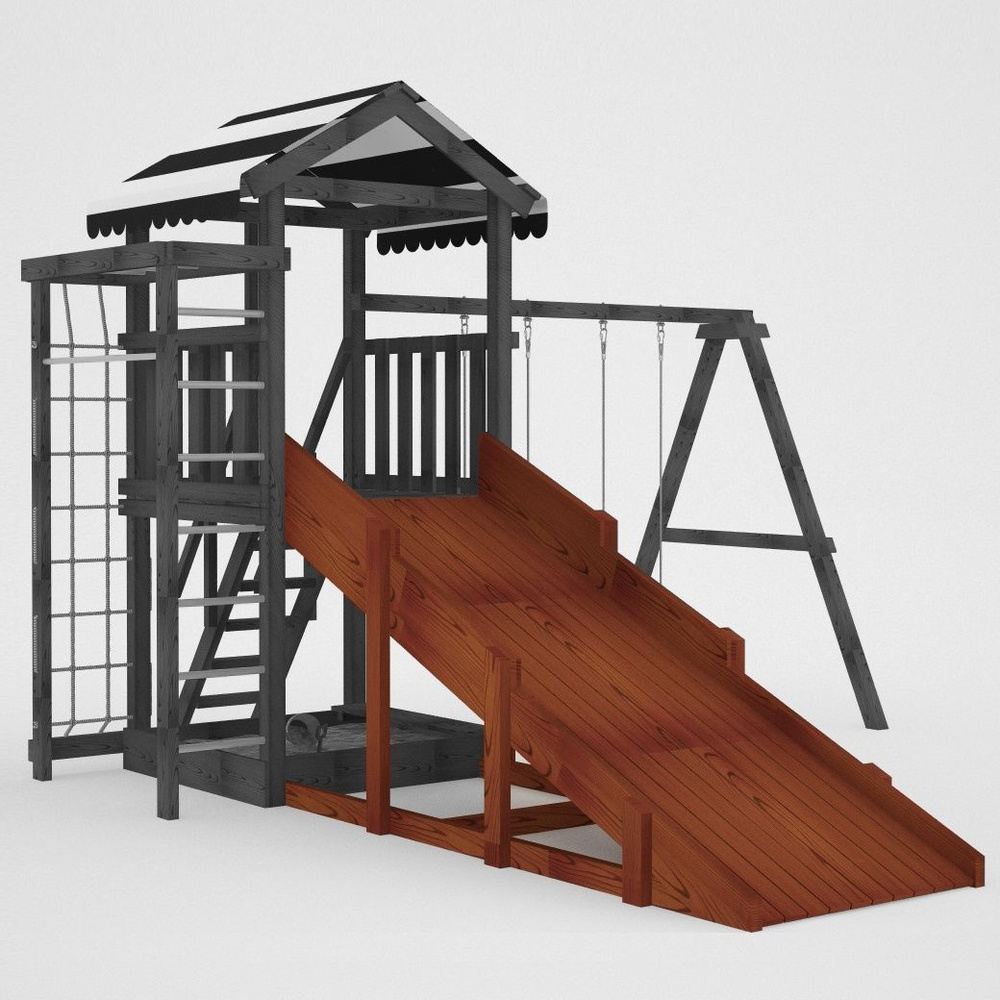 Зимняя горка деревянная для детской площадки Мастер Махагон 01-05 2,9 ...