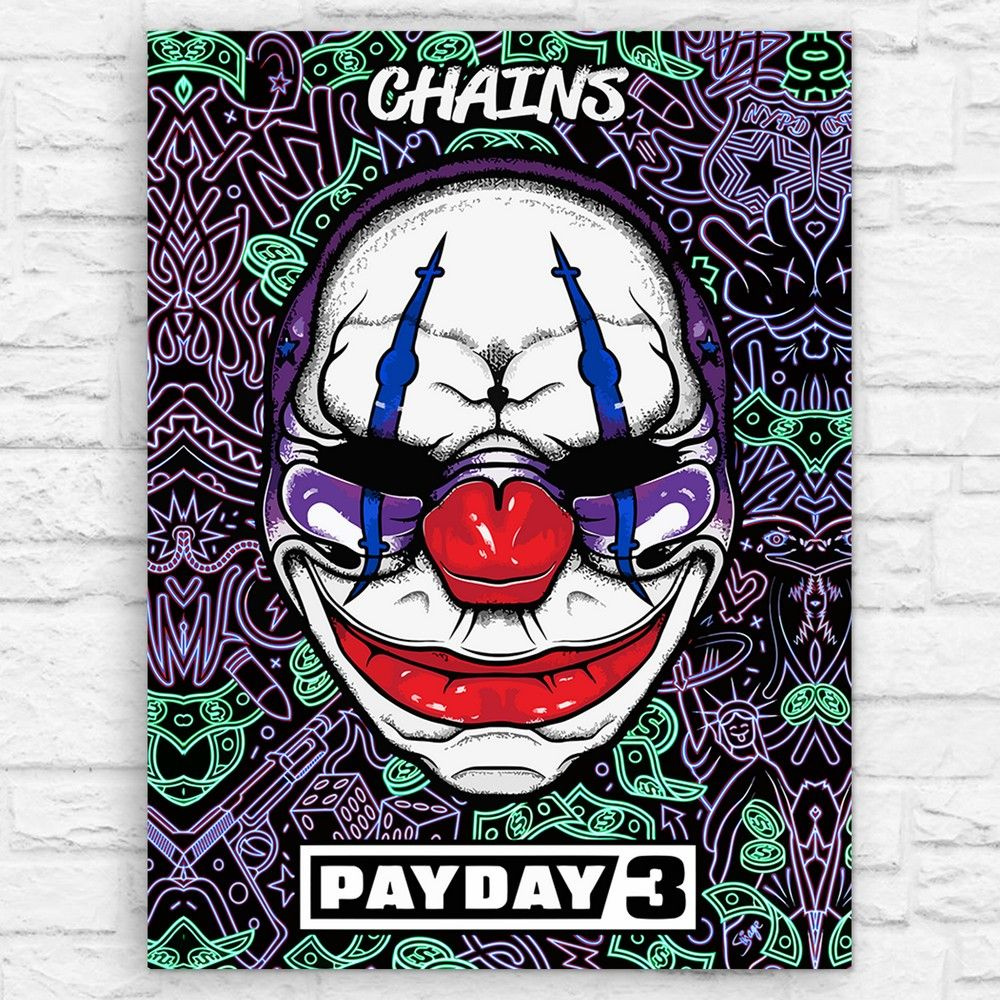 Картина по номерам на холсте игры PayDay 3 (Пэй Дэй, Chains, PS, PC, XBOX,  SWITCH) - 13601 В 60x80 - купить с доставкой по выгодным ценам в  интернет-магазине OZON (1384558469)