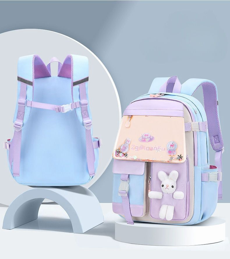 Рюкзак для девочек с подвеской в виде зайчика для 1-6 классов -Lang ...
