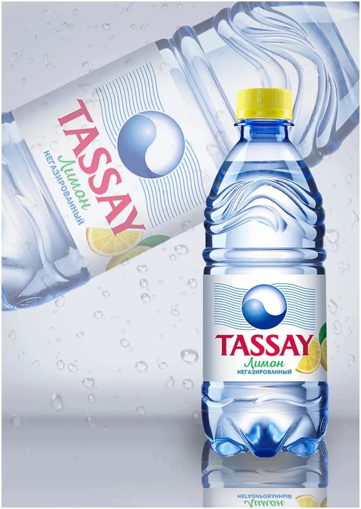 Вода питьевая TASSAY (Тассай), негазированная со вкусом лимона, 0.5 л х 12 шт, ПЭТ  #1