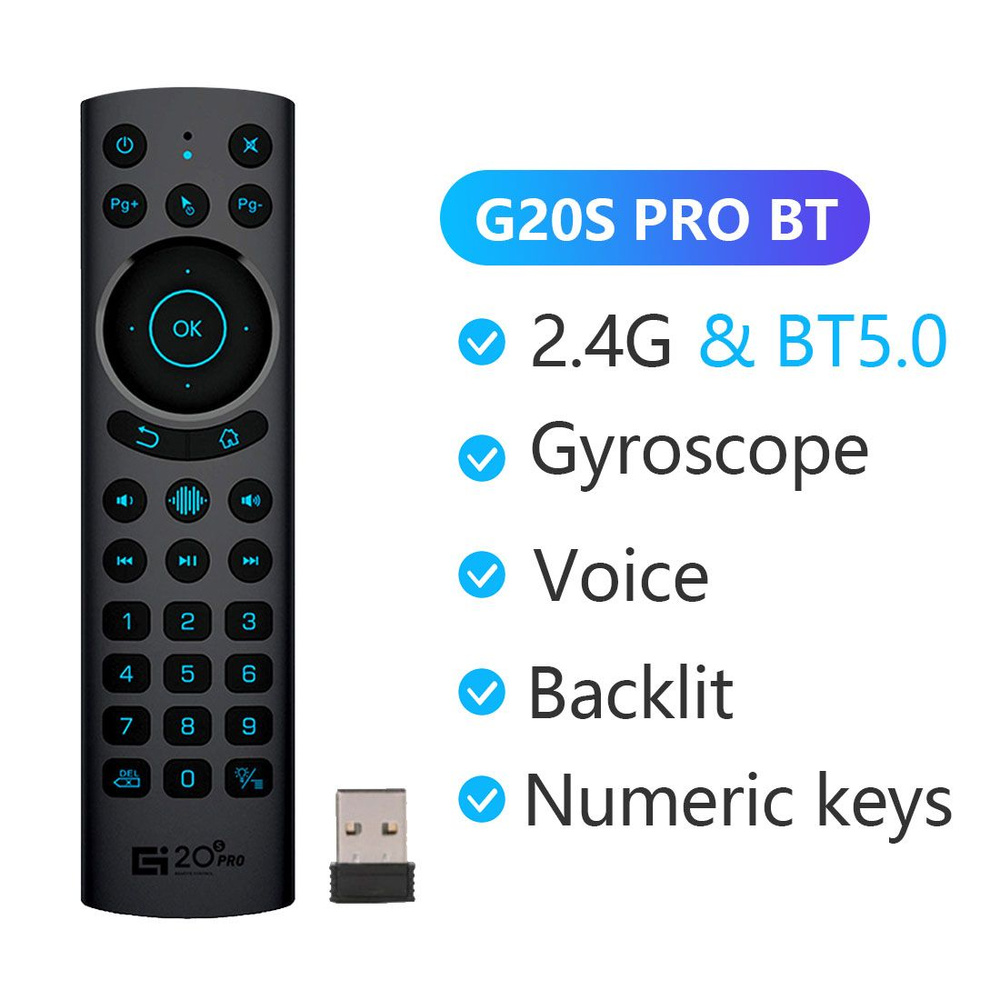 G20S Pro BT Gyro Пульт дистанционного управления Air Mouse 2,4 ГГц + BT 5.0 с голосовым управлением и #1