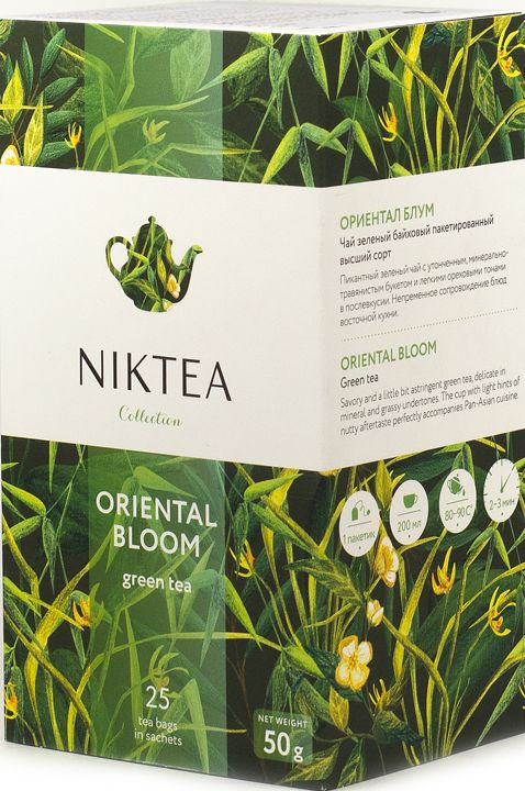 Чай Niktea Oriental Bloom/ Ориентал Блум, чай зеленый пакетированный, 25п х 2гр  #1