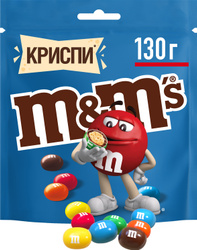 Конфеты M&M's Криспи драже с хрустящим центром для компании, 130 г Акции