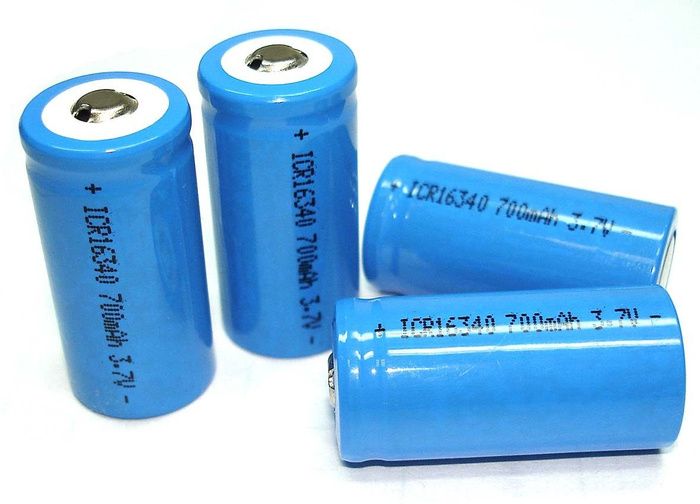 Аккумулятор Li-Ion 16340 ICR16340 700mAh 3.7V 7.4Wh - купить с ...