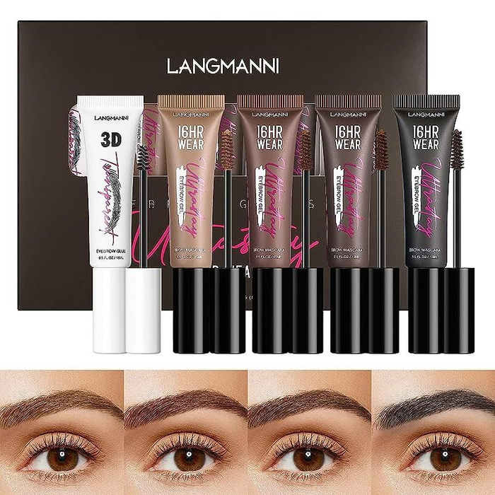 5 шт Набор гелей и кремов для бровей - цветной крем, ламинирующий 3D ...