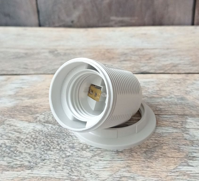 Патрон для люстр E27 с кольцом, для светильника, ночника, бра, торшера ...