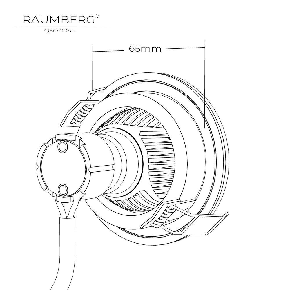 Внутренний диаметр светильника QSO 006L 65mm