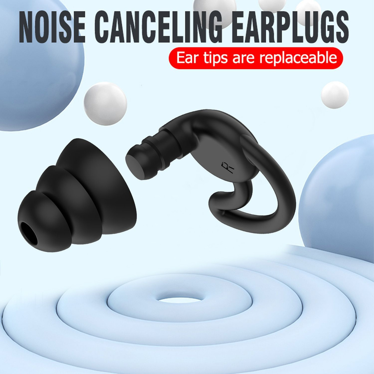 Затычки для ушей Звукоизоляционные беруши Мягкий материал 3 слоя ...