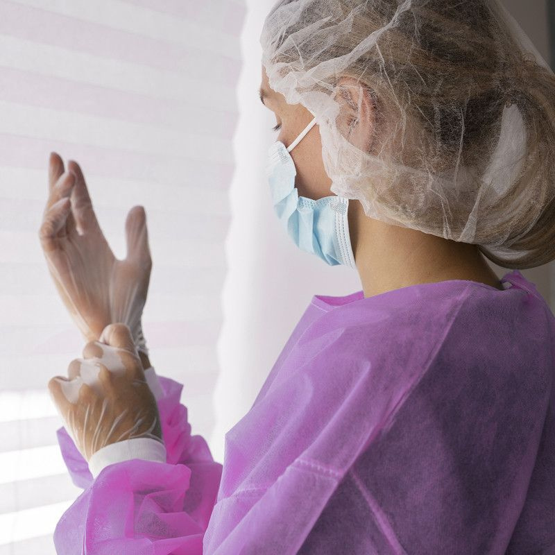 Халат медицинский одноразовый универсальный, водонепроницаемый, 10 шт ...