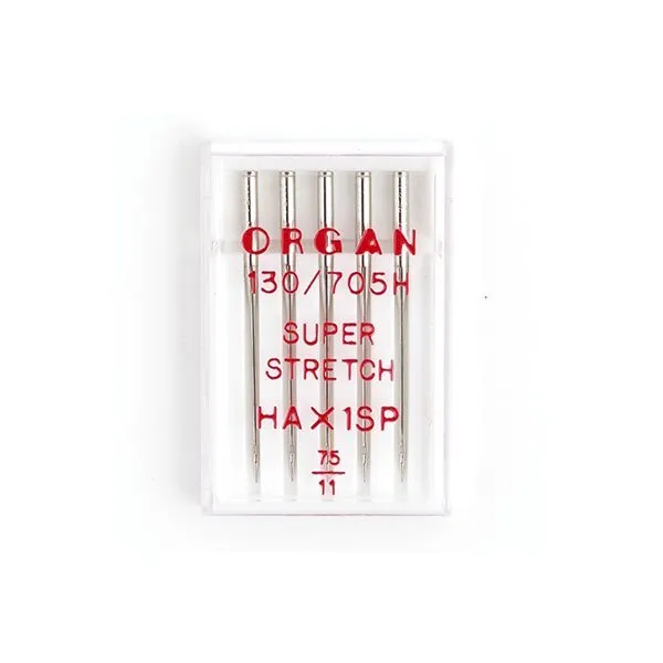 Иглы для швейных машин ORGAN супер стрейч №75, уп.5 игл, №75, фото 3