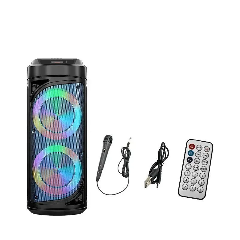 Большая беспроводная колонка Bluetooth BT SPEAKER, с микрофоном для караоке, FM-радио, MP3 и подсветкой, #6