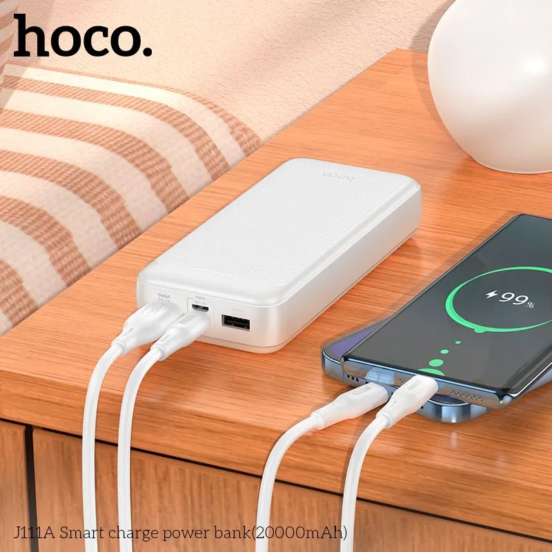 Портативный аккумулятор (Повербанк) Hoco J111A Smart charge (20000mAh), черный  #4