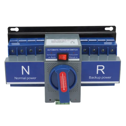 Автоматический переключатель двойного питания, защита от перегрузки, корпус из ПК, переключатель для