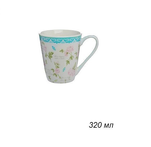 Кружка 320 мл, Зеленый, керамика