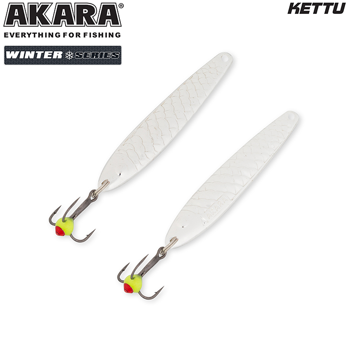 Блесна зим. akara ice kettu 40 4 гр. sil/sil,(набор из 1 шт)