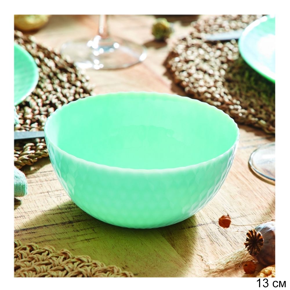 Салатник Pampille Turquoise , диаметр 13 см, бирюзовый, стекло Салатник Pampille Turquoise , диаметр 13 см, бирюзовый, стекло