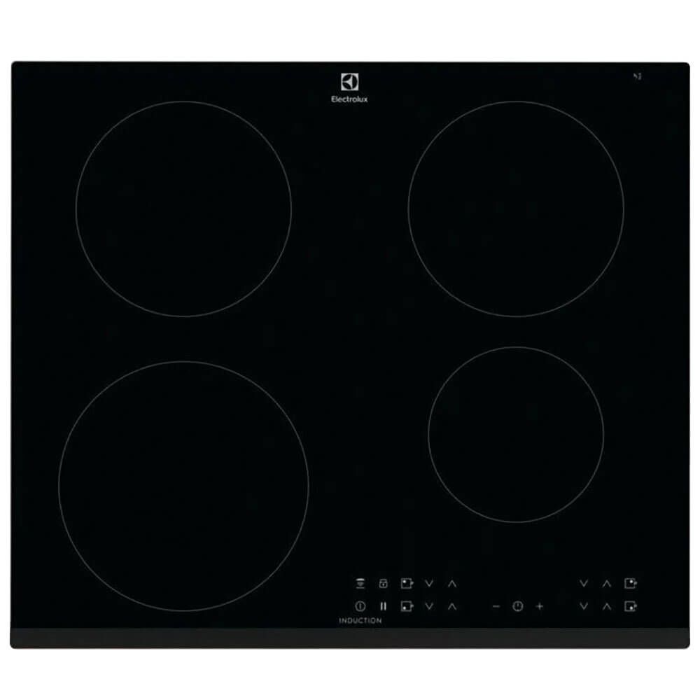 Встраиваемая индукционная панель Electrolux LIR60433, независимая, 4 конфорки, 9 уровней, чёрная