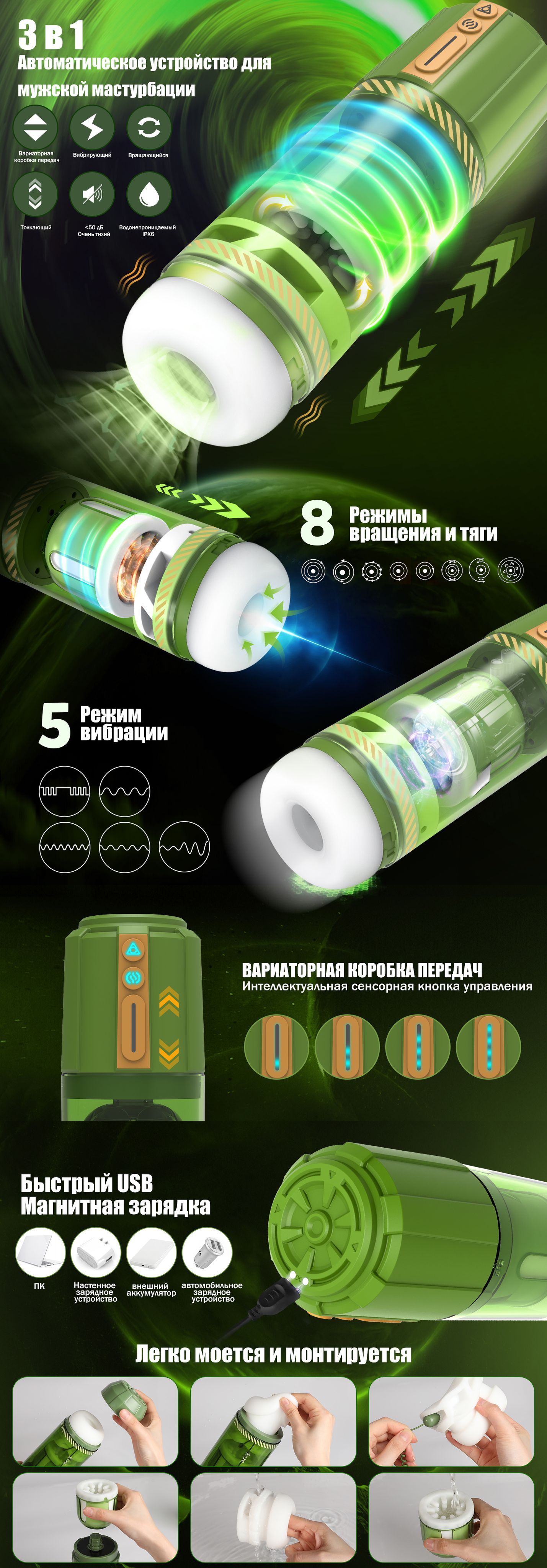 Автоматический мужской мастурбатор, секс-игрушки для мужчин с ...