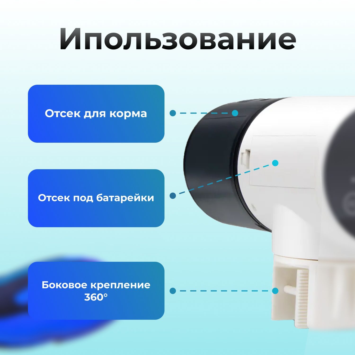 Автоматическая кормушка для рыб в аквариум / Умная подкормка 4 режима ...