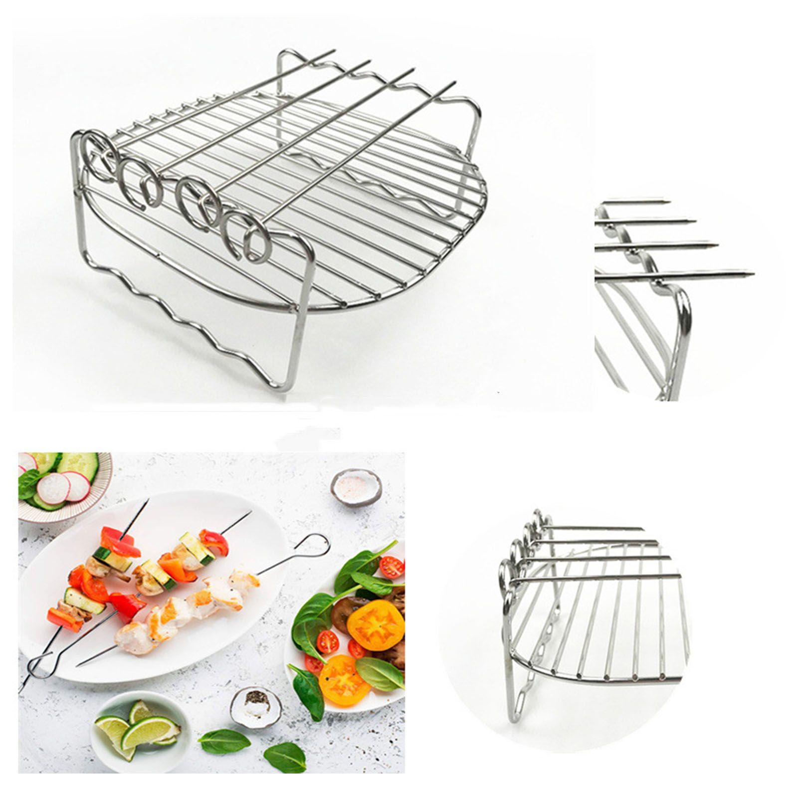 (1комплект)ПринадлежностидляаэрофритюрницыквадратнаяигольчатаярешеткасчетырьмяугламиG-образнойформы