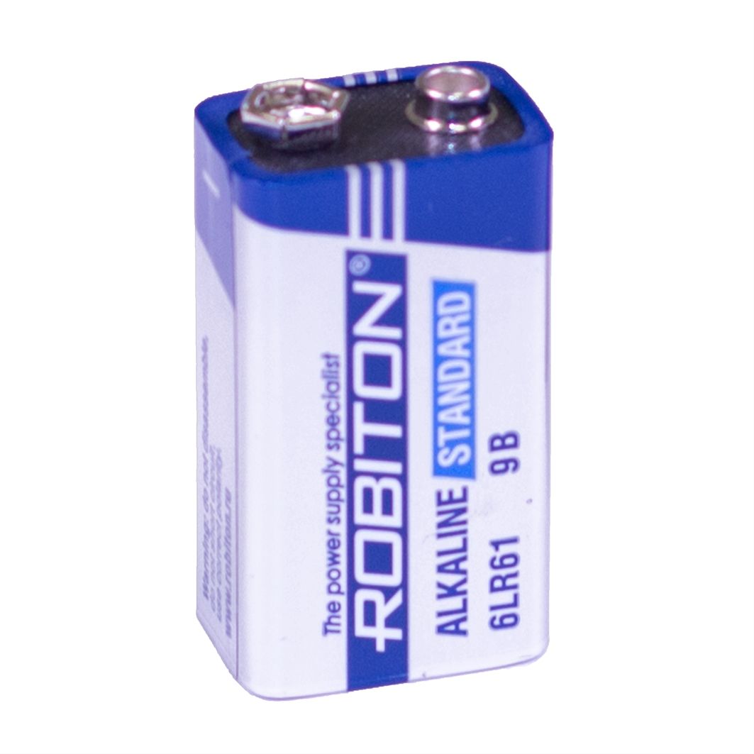 Батарейка Крона (6LR61, 1604A), Щелочной тип, 9 В, 1 шт - купить с ...