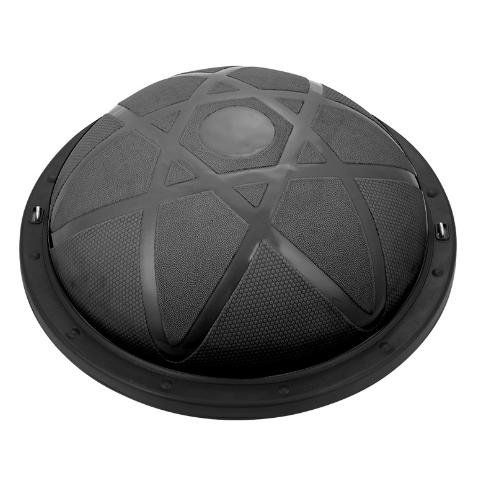Полусфера балансировочная BOSU 58 см Woohooo Stars эспандер, насос, чёрная