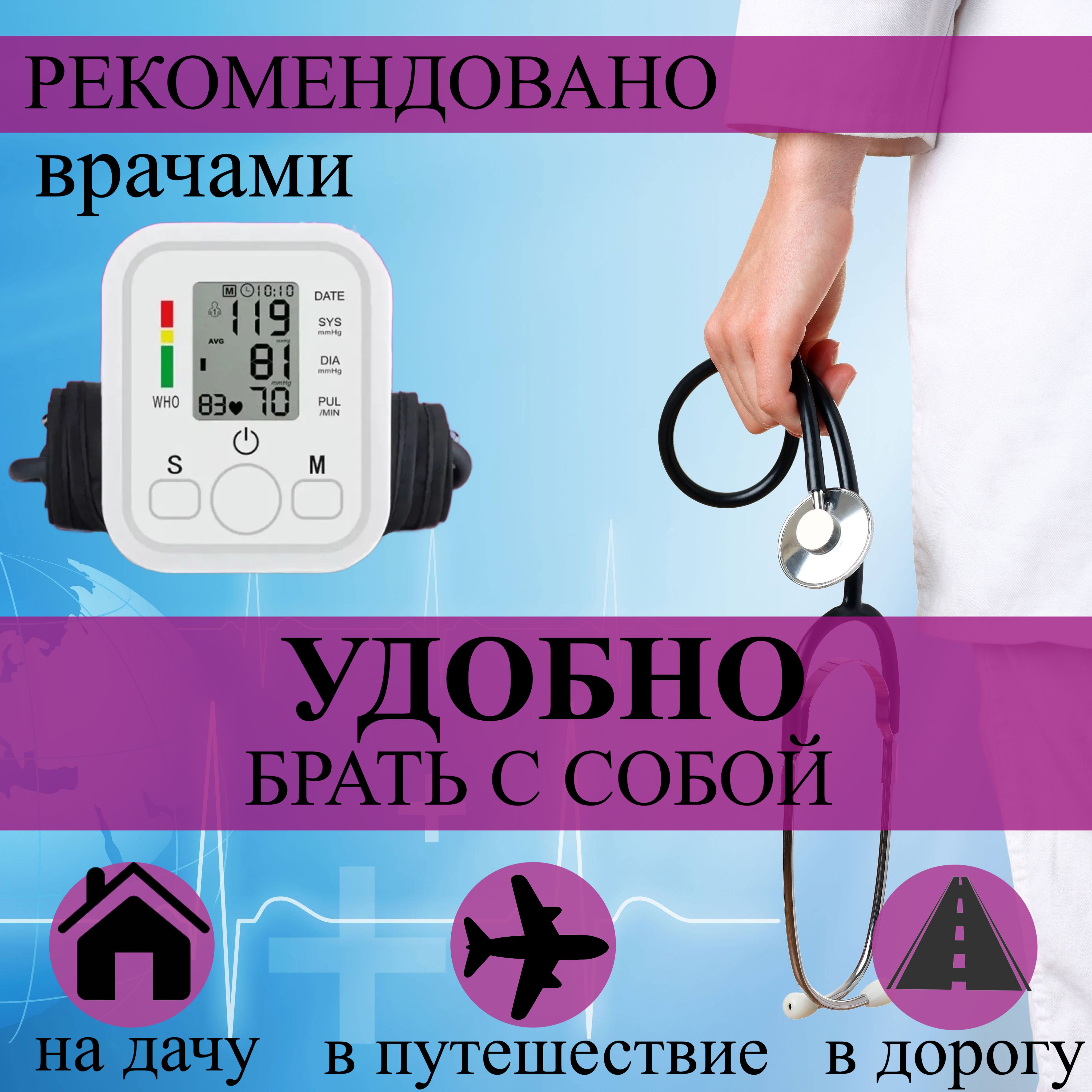 Тонометр автоматический электронный с универсальной манжетой, с ...