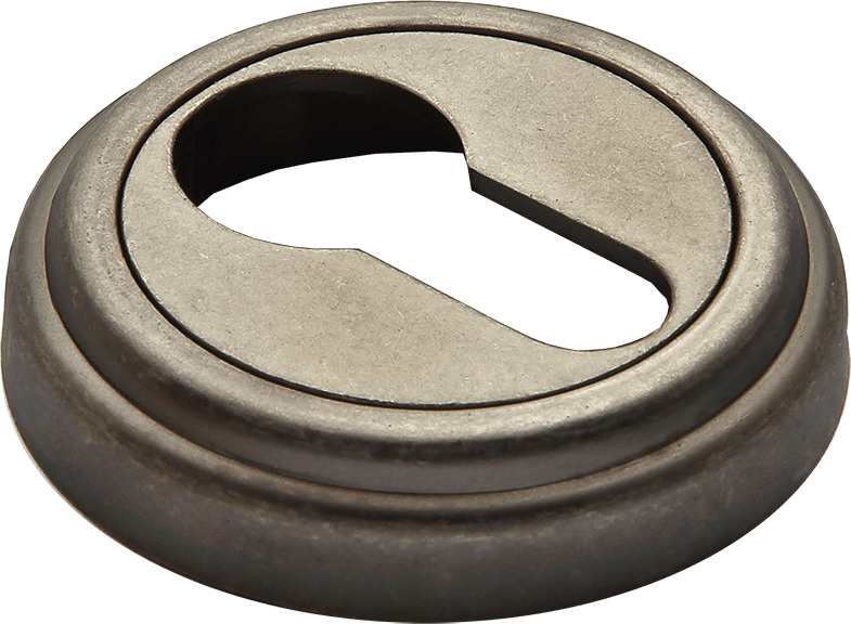 Накладка на ключевой цилиндр круглая, заглушка дверная Morelli MH-KH-CLASSIC OMS старое античное серебро #1