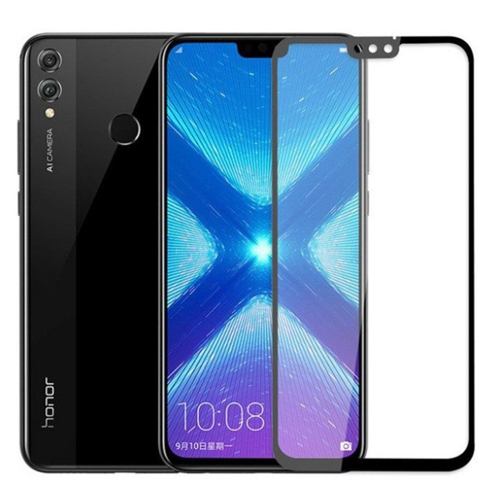 Защитное стекло 5D SG для Huawei Honor 8X полный клей черное - купить с  доставкой по выгодным ценам в интернет-магазине OZON (165076666)