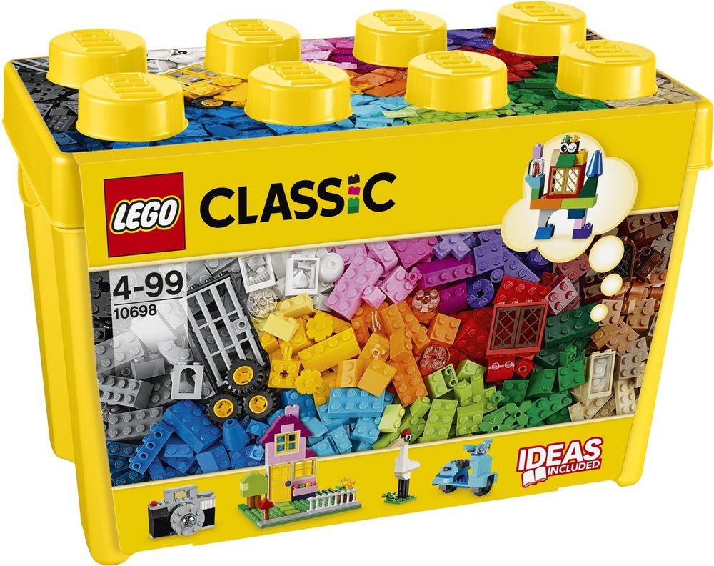 Конструктор LEGO Classic 10698 Набор для творчества большого размера -  купить с доставкой по выгодным ценам в интернет-магазине OZON (179657679)