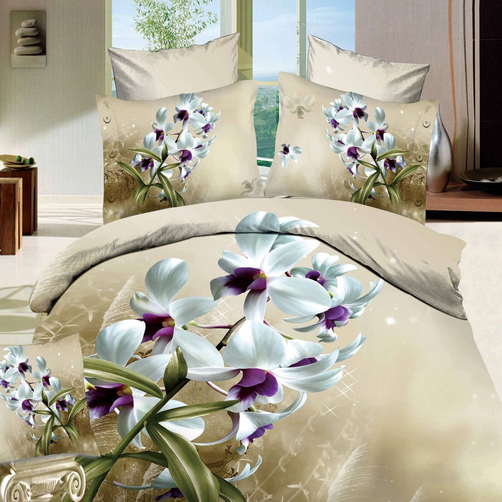 Волшебные сны Комплект постельного белья, Мако-сатин, Полуторный, наволочки 50x70 #1