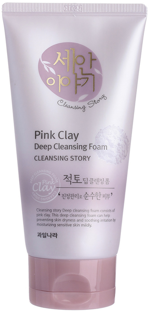 Welcos Глубоко очищающая пенка с розовой глиной Cleansing Story Foam Cleansing Pink Clay, 150мл  #1