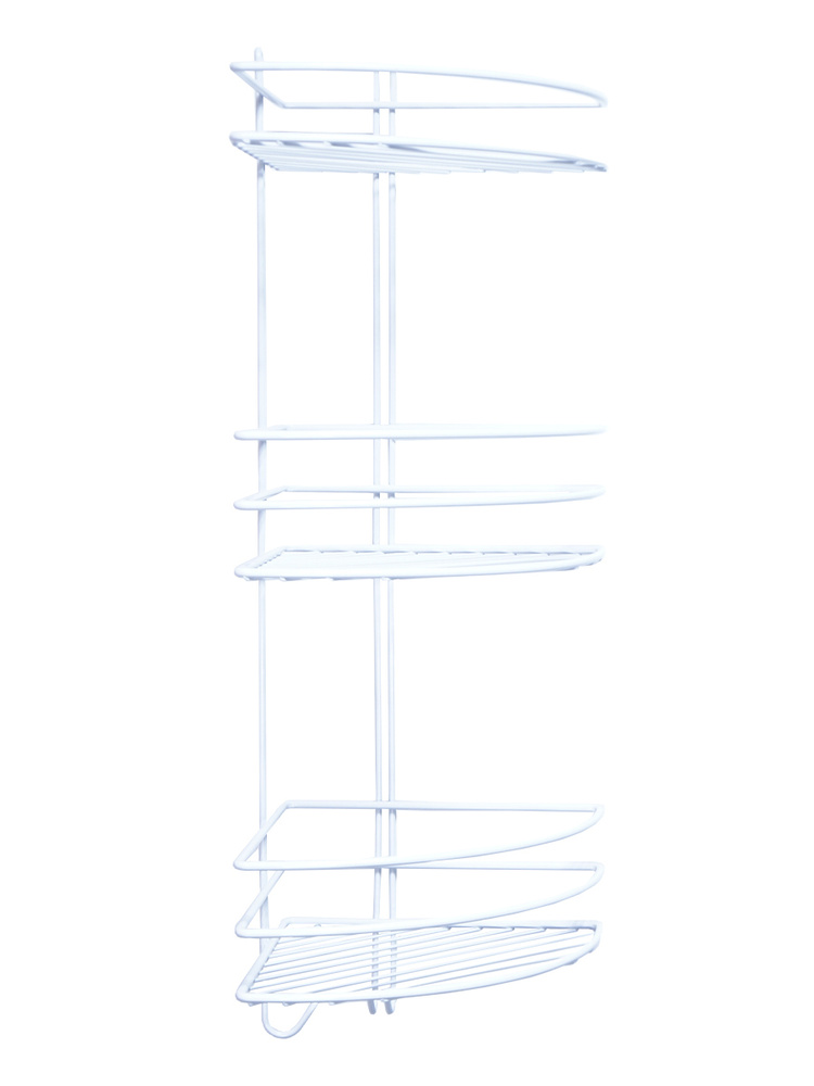 Полка для ванной угловая из нержавейки 3 ярусная