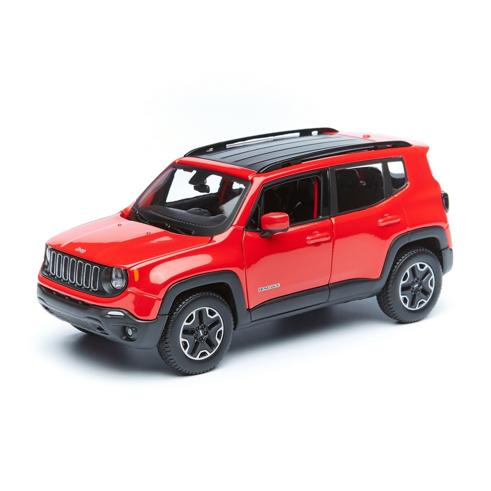 Машинка металлическая Jeep Renegade, открывающиеся двери и капот,  вращающиеся резиновые колеса, масштабная коллекционная модель Maisto Маисто  1:24, красная, Джип Ренегат - купить с доставкой по выгодным ценам в  интернет-магазине OZON (202303900)