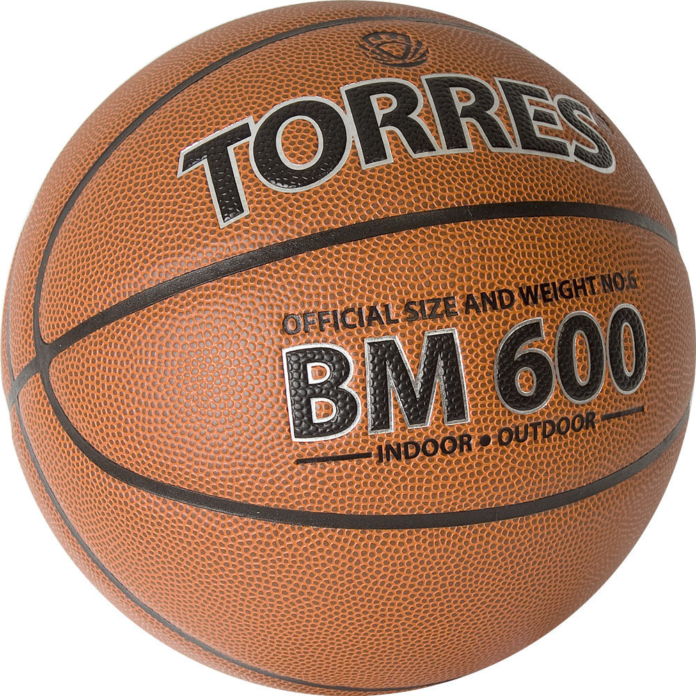 Мяч баскетбольный TORRES BM600 B32026, размер 6, полиуретан #1