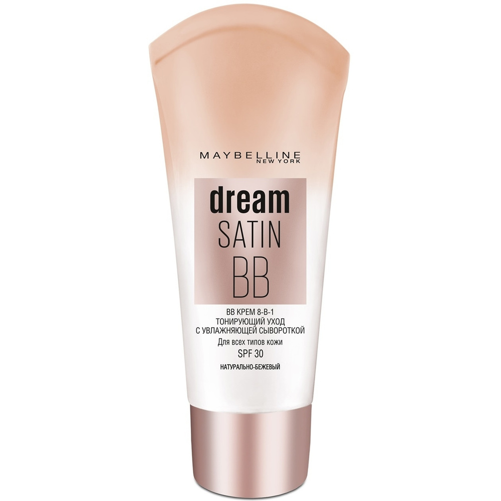 Maybelline New York BB-Крем для лица "Dream Satin", увлажняющий, SPF 30, Натурально-бежевый #1