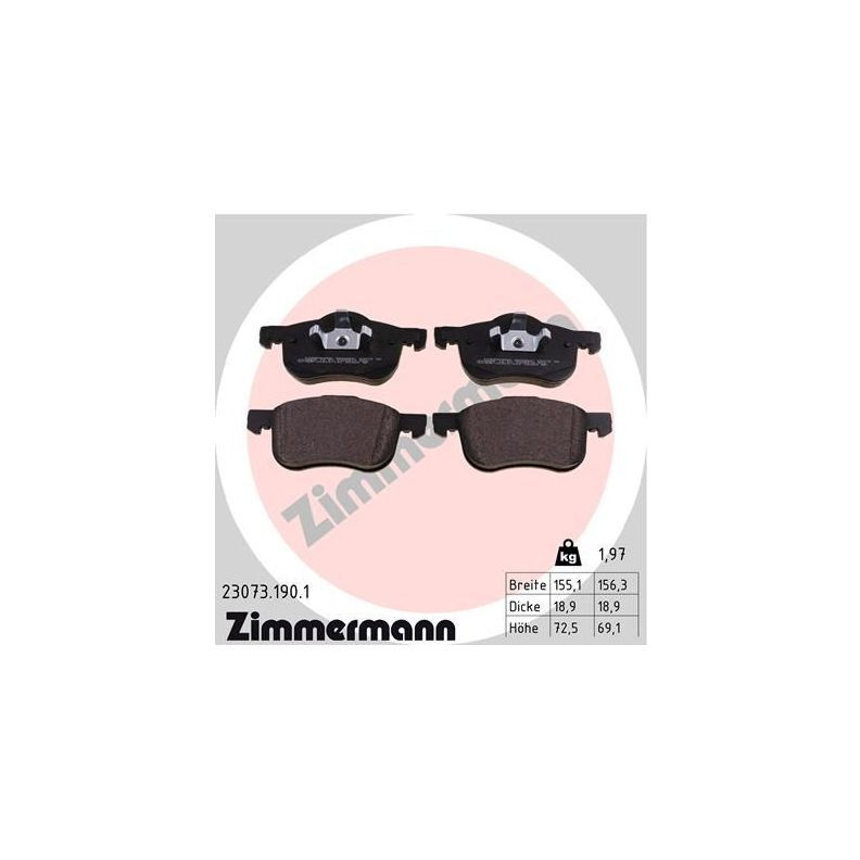Колодки тормозные Zimmermann 230731901 - купить по низким ценам в ...