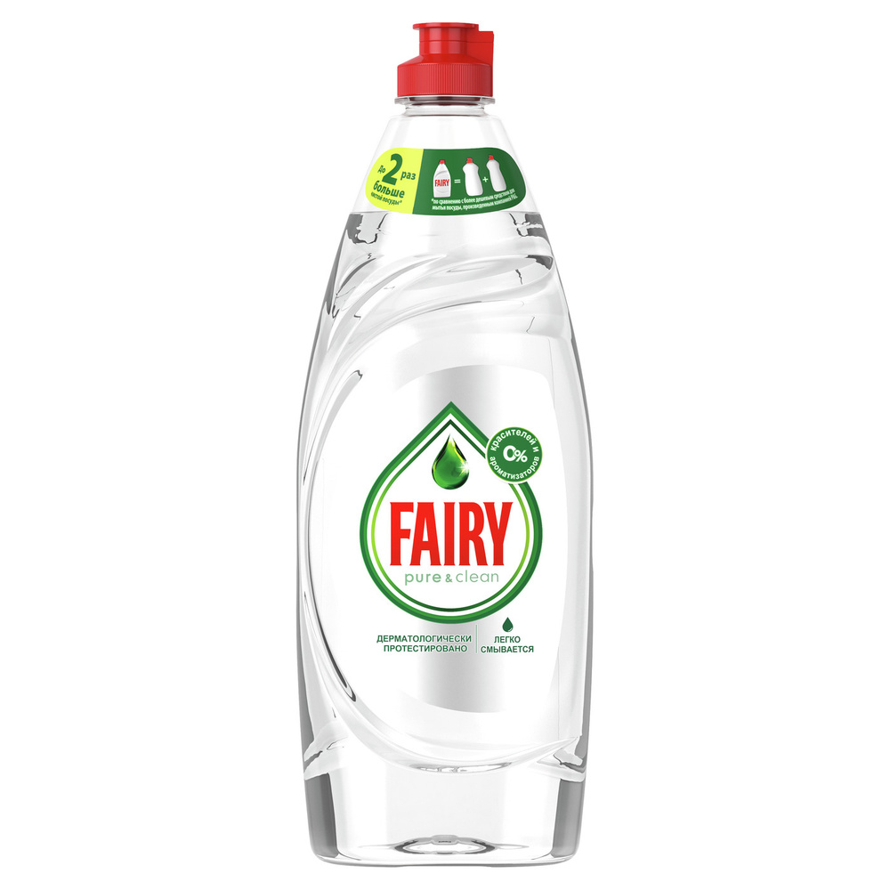 Fairy Pure&Clean Средство для мытья посуды 650 мл #1