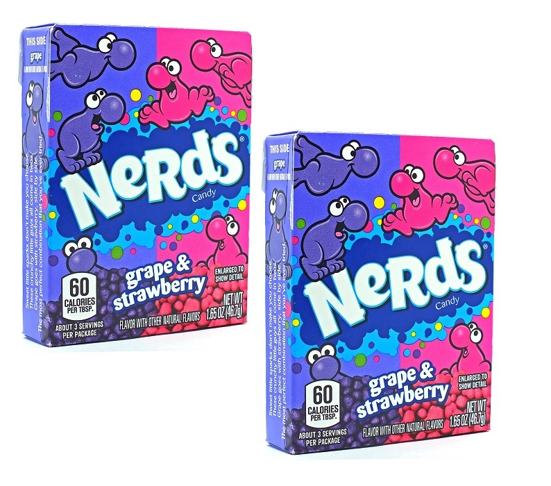 Жевательные Конфеты Nerds Grape and Strawberry / Нердс виноград и клубника Вонка 46.7 гр 2 шт (США)  #1