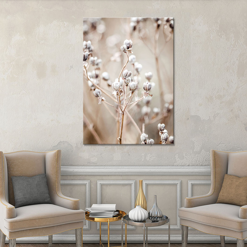 Интерьерная картина на холсте на стену/постер/ Сухоцветы, сухая трава 50х70  - купить по низкой цене в интернет-магазине OZON (298245214)
