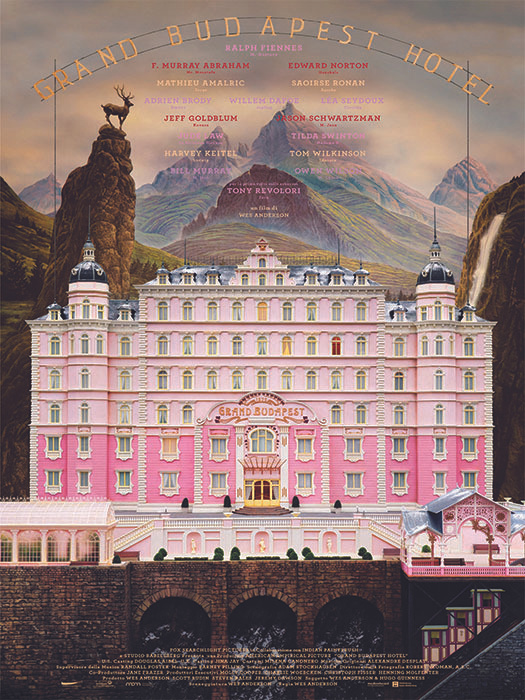 Постер для интерьера на стену (30х40 см). Отель Гранд Будапешт (Grand Budapest Hotel) #1