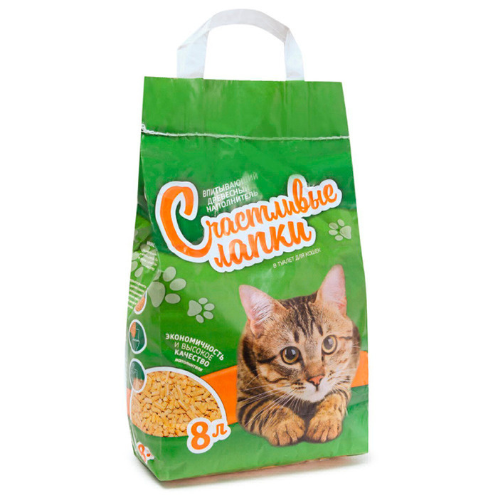 Счастливые лапки Наполнитель Древесный 3000г. - купить с доставкой по ...