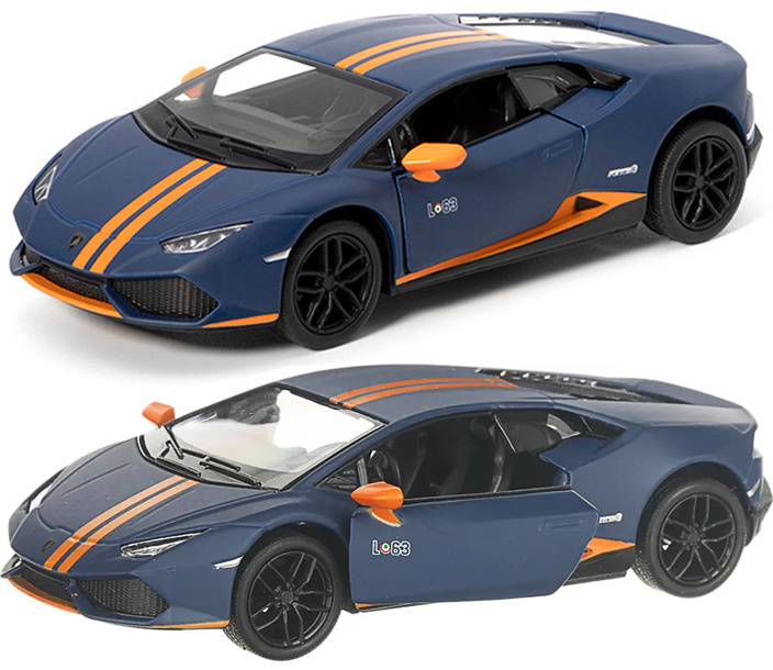 Машинка металлическая Kinsmart 1:36 Lamborghini Huracan Матовый LP610-4 5401DKT инерционная, двери открываются #1