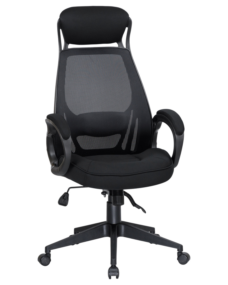 Офисное кресло для руководителей DOBRIN STEVEN BLACK, LMR-109BL_Black, чёрный пластик, чёрная ткань  #1