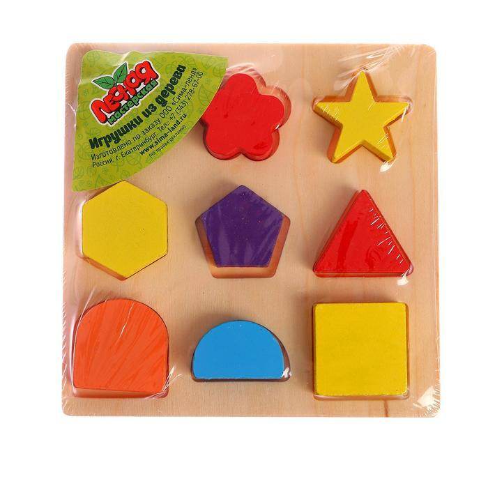 Головоломка "Изучаем цвета и фигуры", 9 объёмных фигур - купить с ...