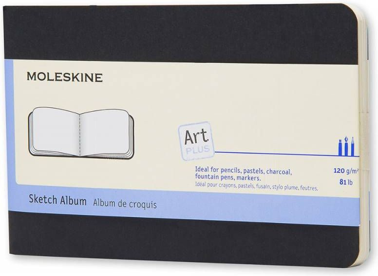 Блокнот для рисования Moleskine CAHIER SKETCH ALBUM, 9x14 см, клеевой, картон, 72 л, черный  #1